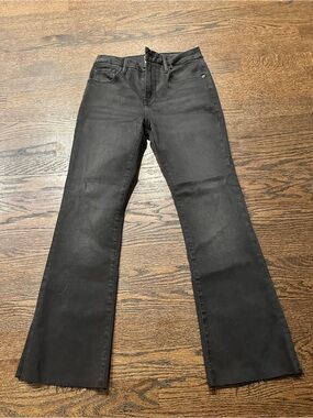 Frame Denim Washed Black Le Crop Mini Boot